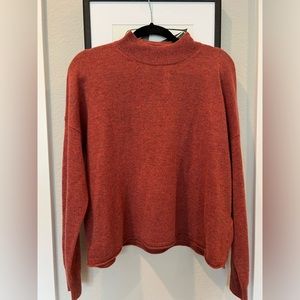 Madewell Cashmere mock neck cropped sweater